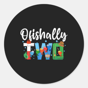 Sticker Rond Décorations d'anniversaire pour enfants O-fish-all