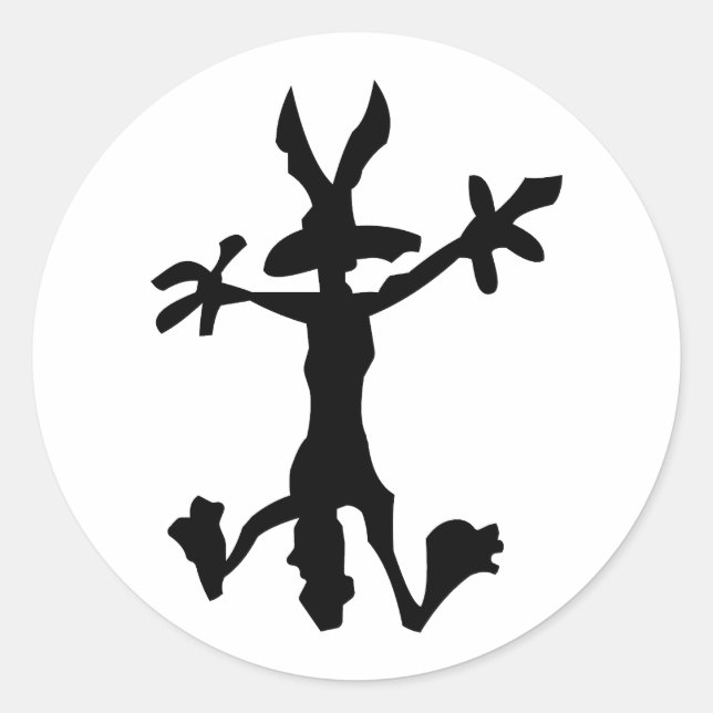 Sticker Rond Décorez votre camion avec ce contour de coyote (Devant)