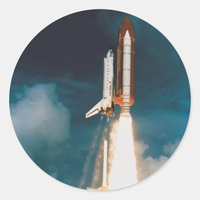 Sticker Rond Découverte de navette spatiale (Devant)