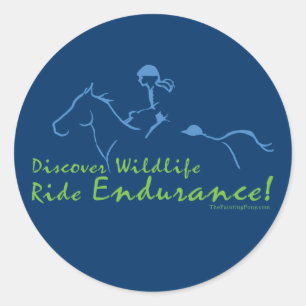 Sticker Rond Découvrez la faune - Endurance Horse
