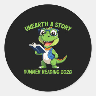 Sticker Rond Découvrez une histoire lecture estivale 2026 homme