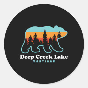 Sticker Rond Deep Creek Lake Maryland Bear Deep Creek Lake