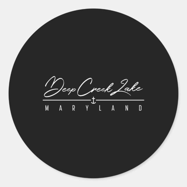 Sticker Rond Deep Creek Lake Md (Devant)