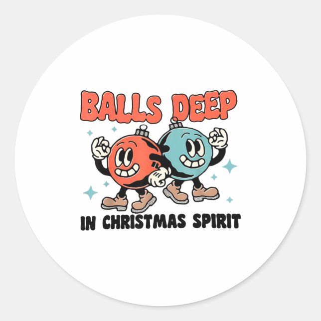 Sticker Rond Deep In Christmas Srit  (Devant)