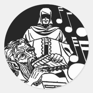 Sticker Rond Deep Into Dark Comics Vintage Grim Reaper art