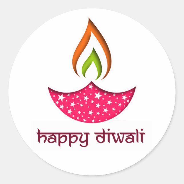 Sticker Rond Deepak pour diwali (Devant)
