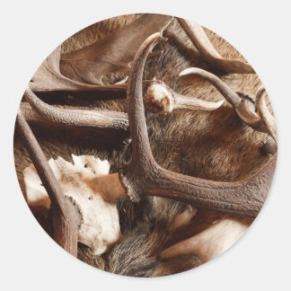 Sticker Rond Deer Elk Moose Antlers Chasse Idées Cadeaux Chasse