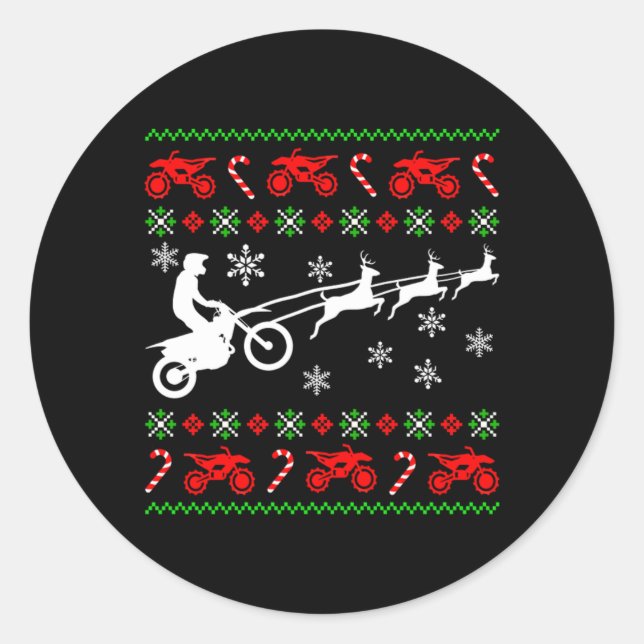Sticker Rond Deer motocross motocross motocross motocross moto  (Devant)