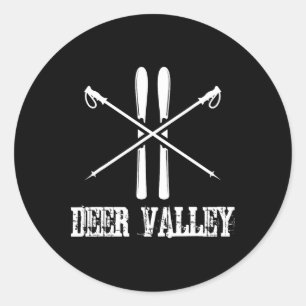 Sticker Rond Deer Valley Utah Ski Ski Ski Ski Nordic Alpine Do