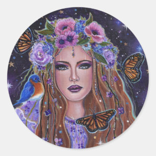 Sticker Rond Déesse du Persephone par Renee L Lavoie