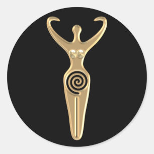 Sticker Rond Déesse en spirale