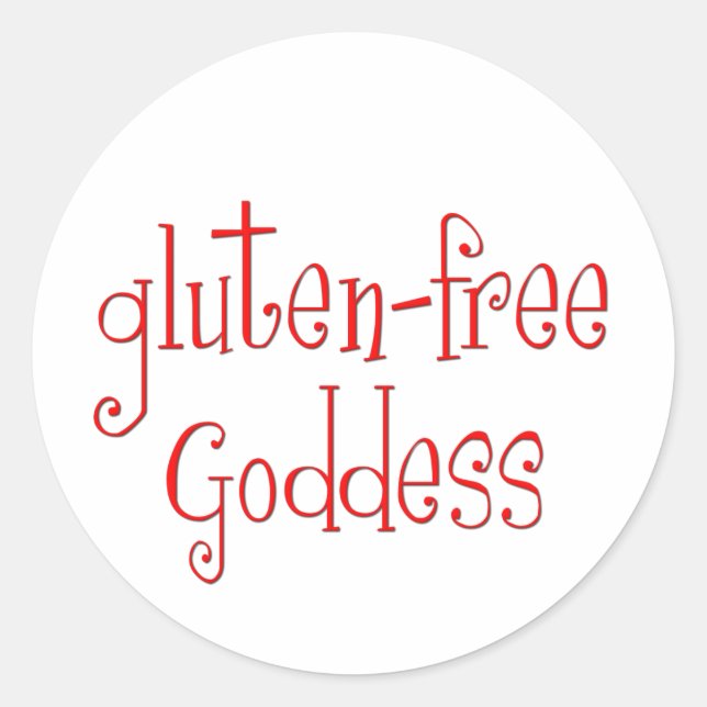 Sticker Rond Déesse sans gluten (Devant)