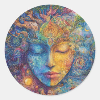 Sticker Rond Déesse Spirit Woodland