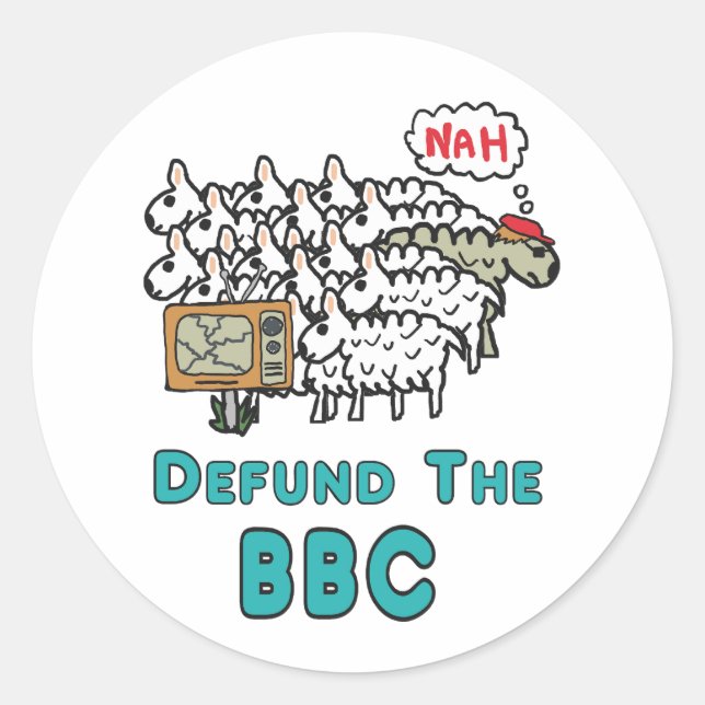 Sticker Rond Défendre la BBC (Devant)