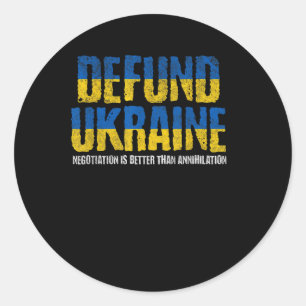 Sticker Rond Défendre Ukraine anti-guerre pro négociation de pa