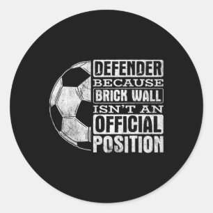 Sticker Rond Défenseur Position Mur De Briques Sports Footll Ll