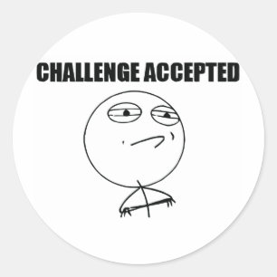 Sticker Rond Défi accepté