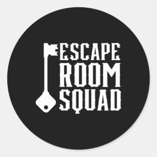 Sticker Rond Défi Jeu Verrouillé Salle d'évasion Squad Mystère