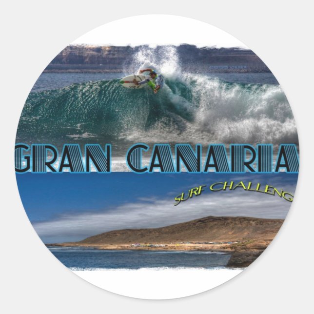 Sticker Rond Défi Surf Gran Canaria (Devant)