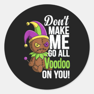 Sticker Rond Défilé Mardi Gras Stitch Poupée Vaudou Bouffon Fan