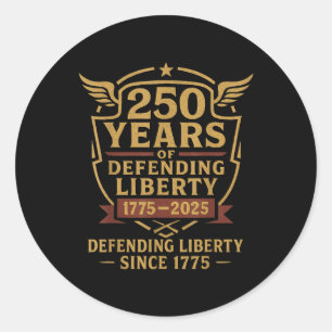 Sticker Rond Défilé militaire de l'armée américaine patriotique