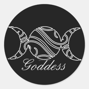 Sticker Rond Défilement Triple Lune