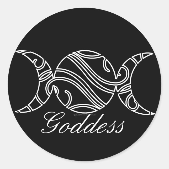 Sticker Rond Défilement Triple Lune (Devant)