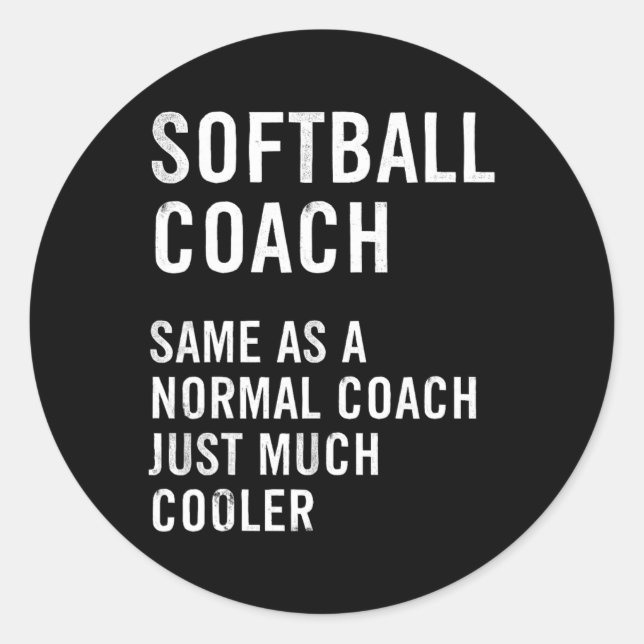Sticker Rond Définition de coach drôle Softll  (Devant)