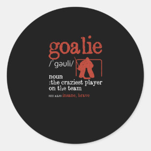 Sticker Rond Définition de gardien gardien de but hockey sur gl