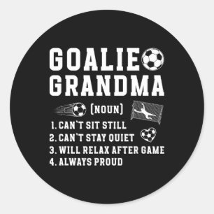 Sticker Rond Définition de grand-mère gardien de but de footbal
