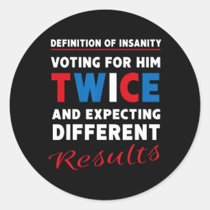 Sticker Rond Définition De La Fantaisie Voter Pour Lui Deux Foi