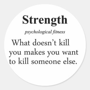 Sticker Rond Définition de la force