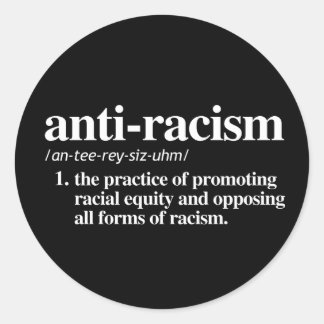 Sticker Rond Définition de la lutte contre le racisme