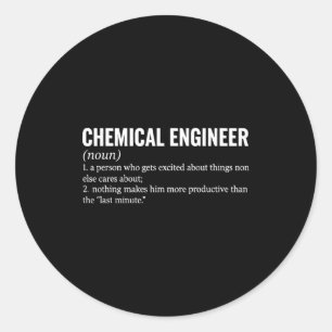 Sticker Rond Définition de la profession d'ingénieur chimiste I