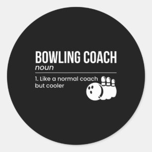 Sticker Rond Définition de l'entraîneur de Bowling