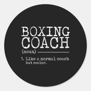 Sticker Rond Définition de l'entraîneur de boxe - Drôle