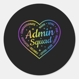 Sticker Rond Définition de l'équipe d'administration Admin Équi