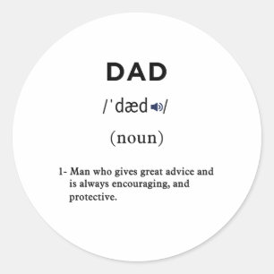 Sticker Rond définition de père
