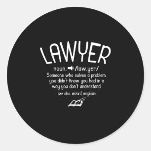 Sticker Rond Définition drôle de l'avocat