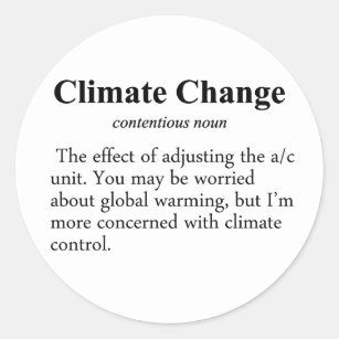 Sticker Rond Définition du changement climatique
