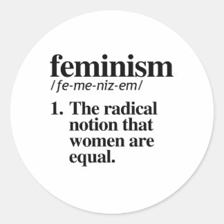 Sticker Rond Définition du féminisme