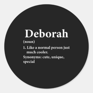 Sticker Rond Définition du nom Deborah Drôle D