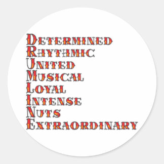 Sticker Rond Définition du tambour