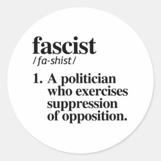 Sticker Rond Définition fasciste