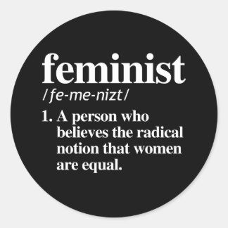 Sticker Rond Définition féministe