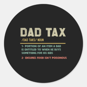 Sticker Rond Définition fiscale Fête des pères amusante