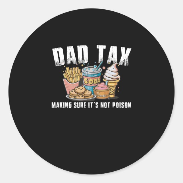 Sticker Rond Définition fiscale Papa Impôt S'assurer que ce n'e (Devant)