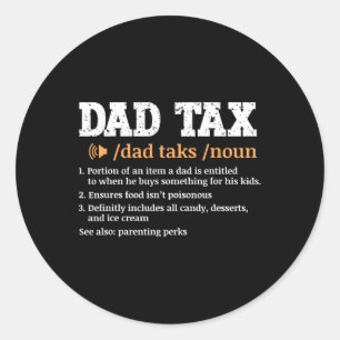Sticker Rond Définition fiscale papa Retro Vintage