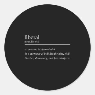 Sticker Rond Définition libérale