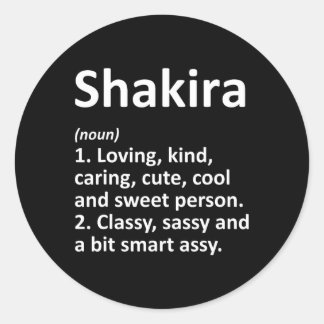 Sticker Rond Définition Shakira Nom Personnalisé Cadeau d'anniv